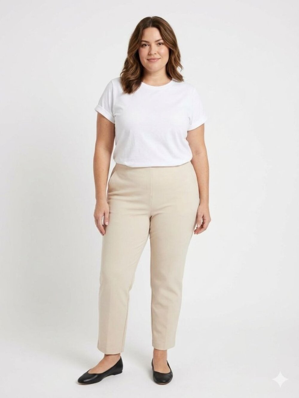 Rachel Zoe Beige Ankle Trousers - Size 16